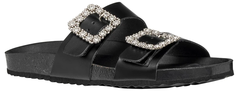 Geox Women D Brionia R A Flat sandal, black, 7.5 UK