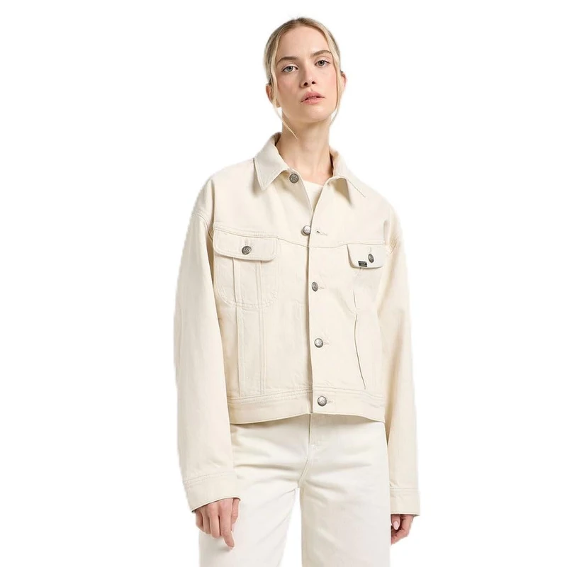 Lee Women's Drop Shoulder Rider JKT Jacket, Ecru, XL