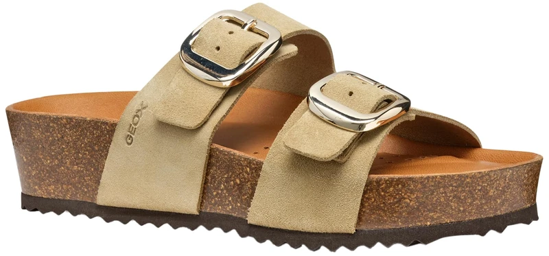 Geox Women's D BRIONIA H A Flat Sandal, Lt Taupe, 6 UK