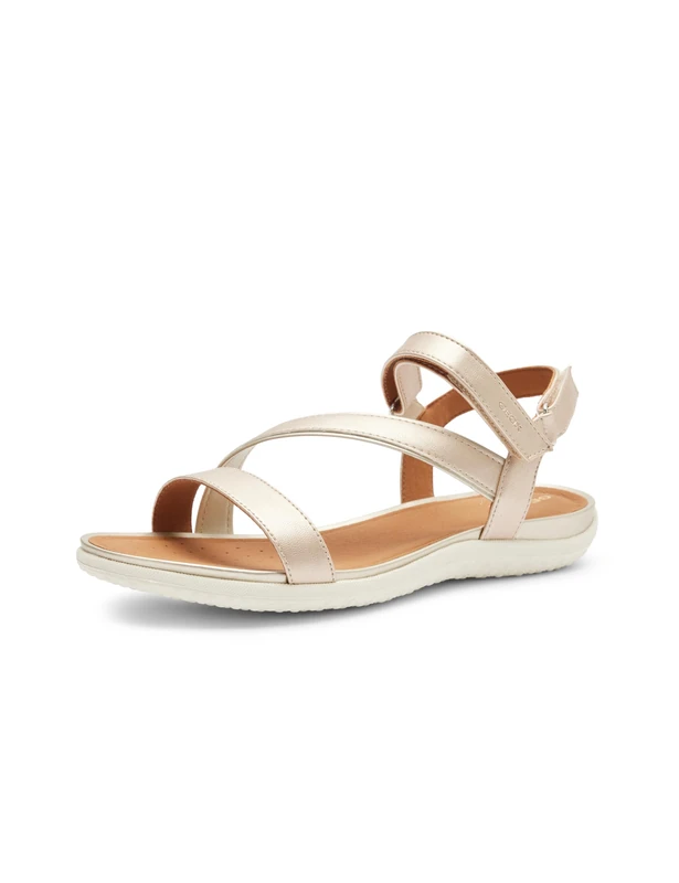 Geox Women's D SANDAL VEGA A Sport, Lt Gold, 8 UK