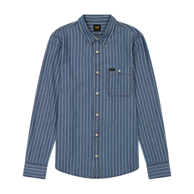 Lee Men's Leesure Shirt, Indigo Dobby, M