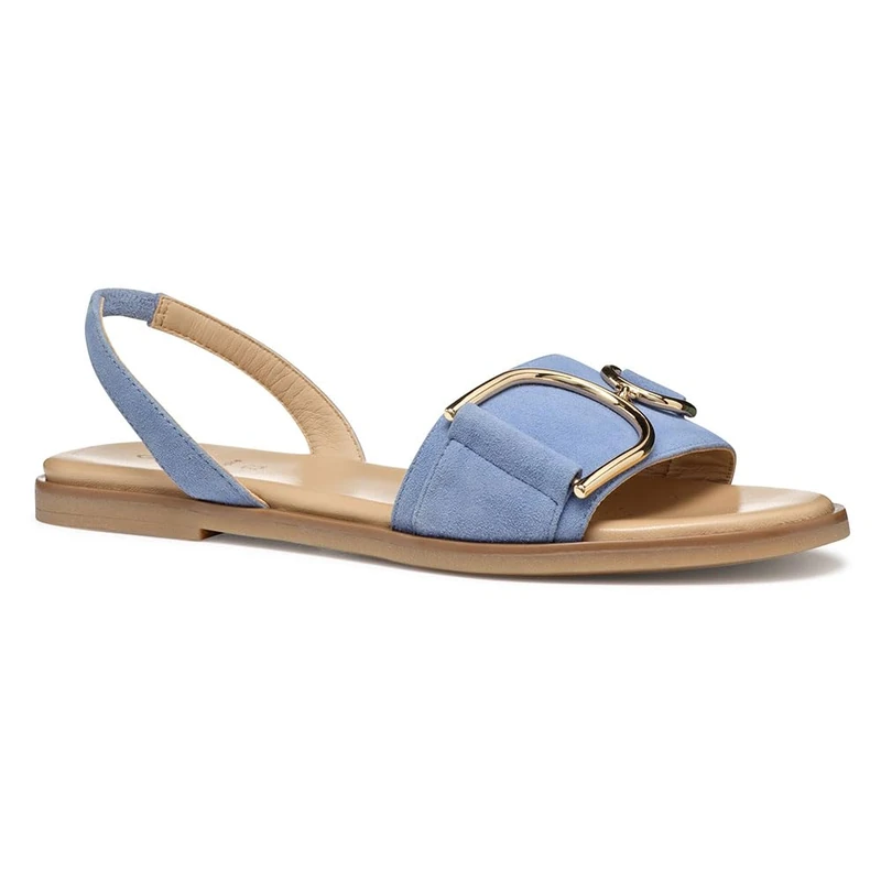 Geox Women's D NAILEEN A Slide Sandal, Lt Blue, 3.5 UK