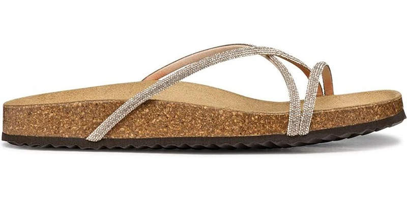 Geox Women's D BRIONIA R B Flat Sandal, Nude, 4 UK