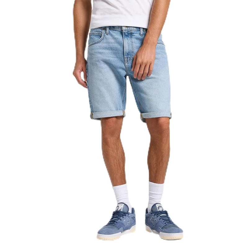 Lee Men's 5 Pocket Short Denim, Dwight Light, 29W