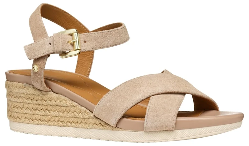 Geox D ISCHIA CORDA B, Women’s Wedge Sandal, Dk Skin,