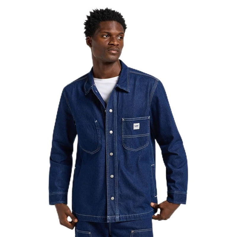 Lee Men's RLX Wrkwear Overshirt Shirt, Raw, S