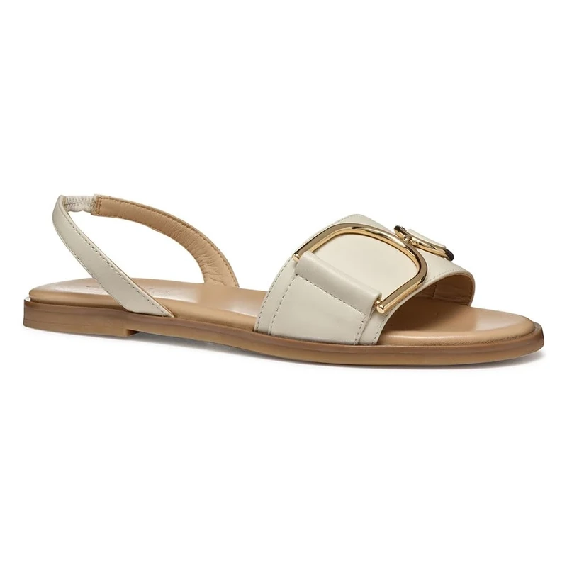 Geox Women's D NAILEEN A Slide Sandal, Papyrus, 4 UK