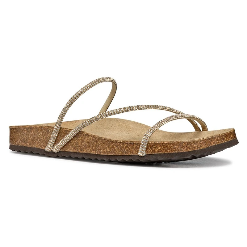 Geox Women's D BRIONIA R C Flat Sandal, Lt Taupe, 6 UK