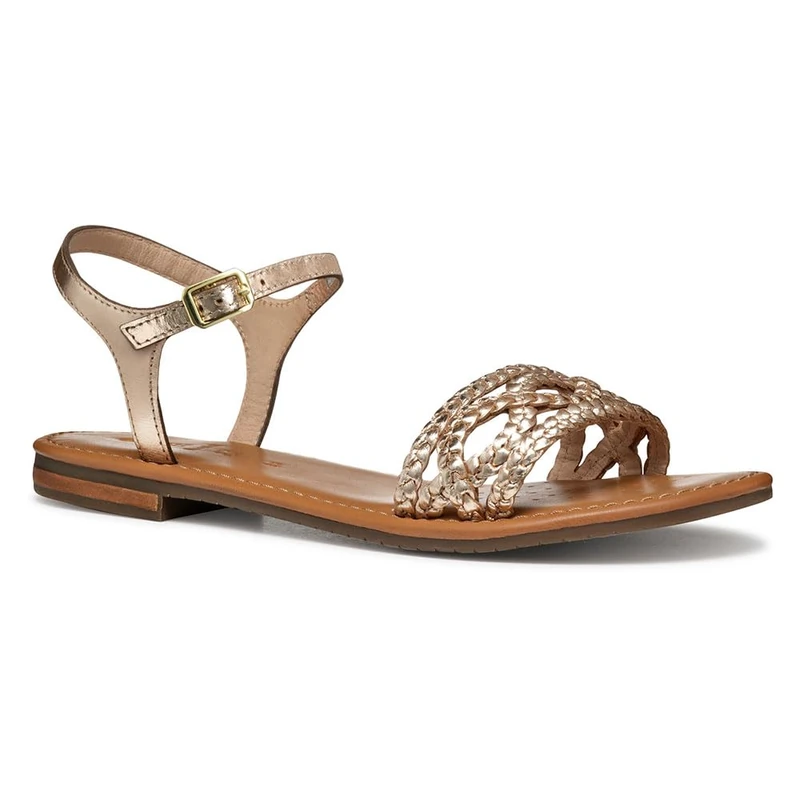 Geox Women's D Sozy S A Slide Sandal, Lt Gold, 3.5 UK