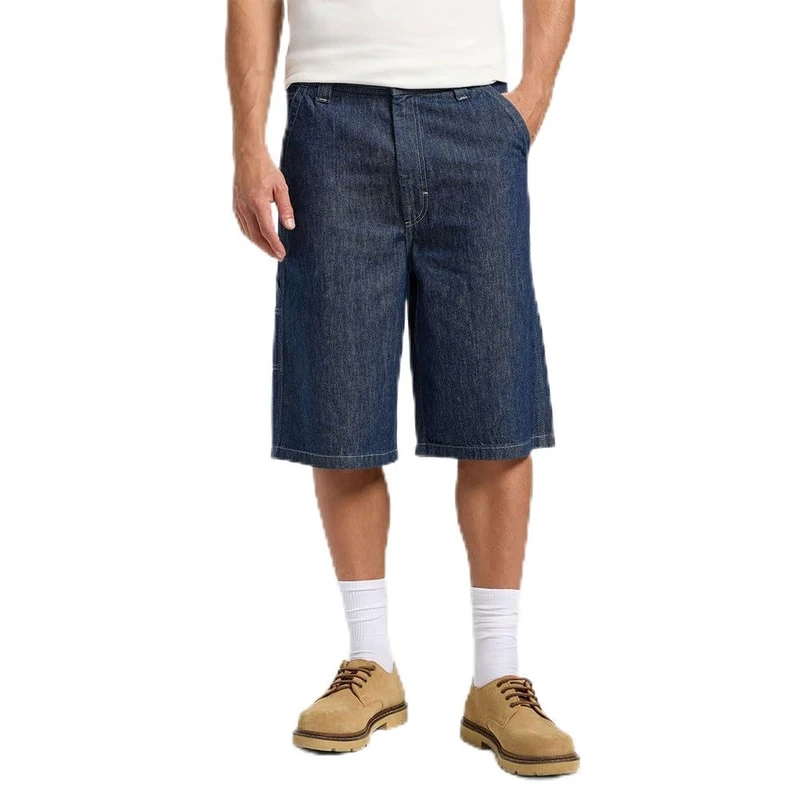 Lee Men's Carpenter Skater Short Denim, Rinse, 28W