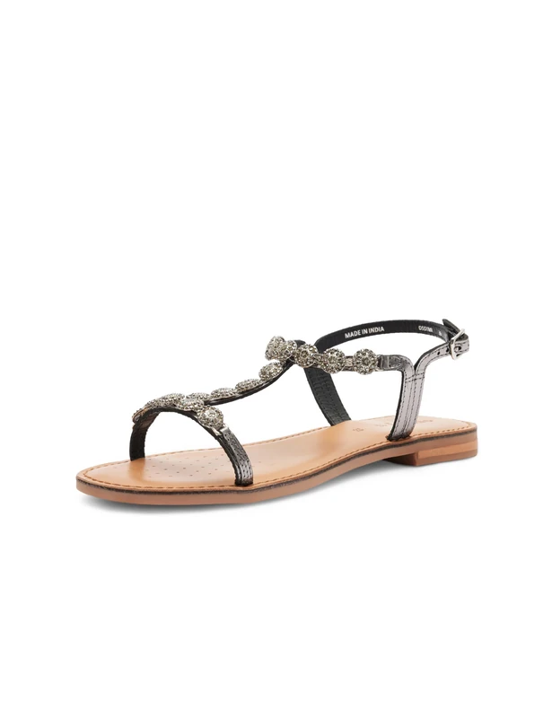 Geox Women's D MADDALUSIAC I Slide Sandal, Black, 5 UK