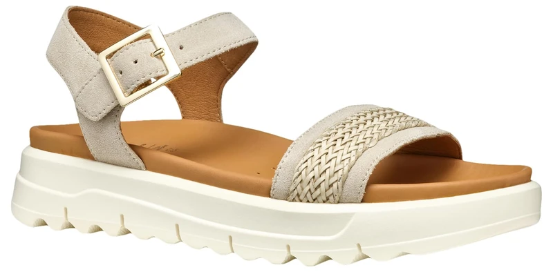 Geox Women's D XAND 2.1S C Flat Sandal, Lt Taupe, 6 UK