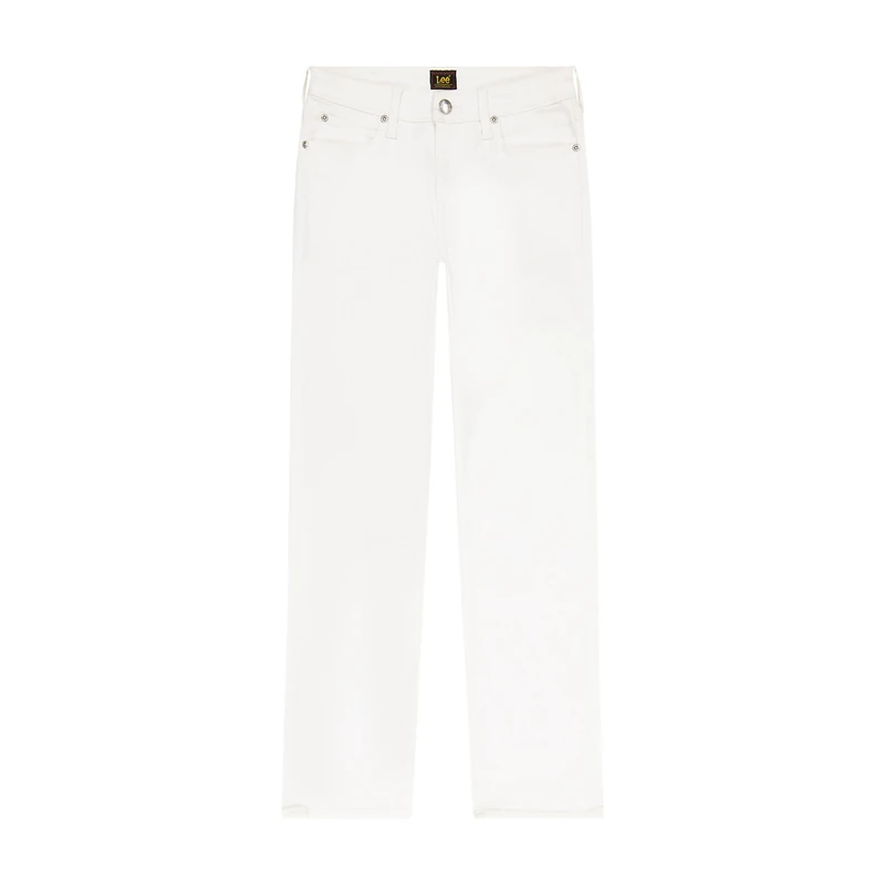 Lee Women's Marion Straight Jeans, Bright White, 32W x 33L
