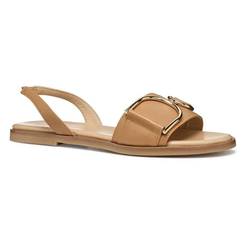 Geox Women's D NAILEEN A Slide Sandal, Beige, 6.5 UK