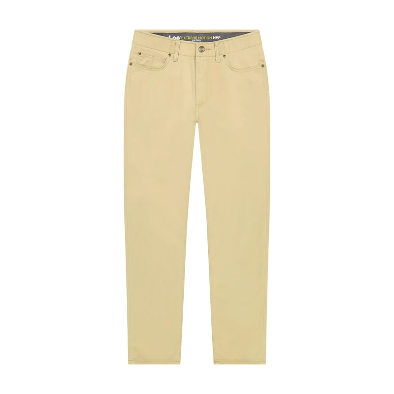 Lee Men's Slim Fit MVP Slim Fit Straight Leg Trousers, Sand, 34 W/30 L