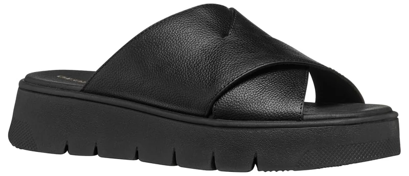 Geox Women's D DANDRA 40 C Sandal, Black, 5 UK