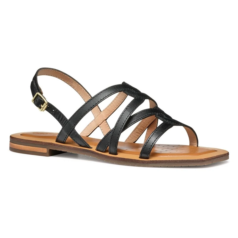 Geox Women's D Sozy QC A Slide Sandal, Black, 4.5 UK