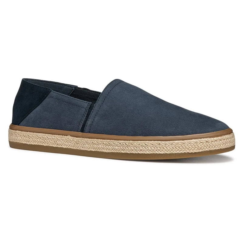 Geox Men's U PANTELLERIA A Espadrille Wedge Sandal, Navy, 10 UK