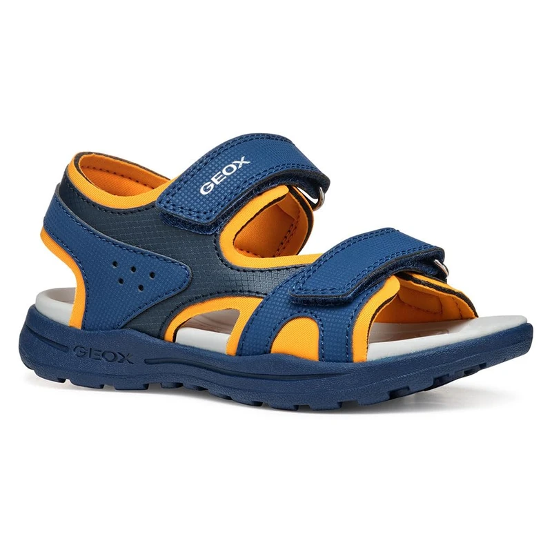 Geox J VANIETT BOY C, Boys’ Sandal, Navy/Orange,