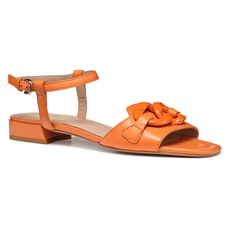 Geox Women's D New ERAKLIA 15 D Slide Sandal, Orange, 3.5 UK