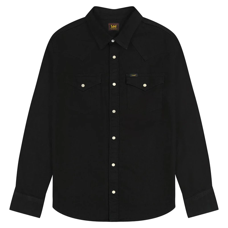 Lee Men's Regular Western Shirt, Black, M