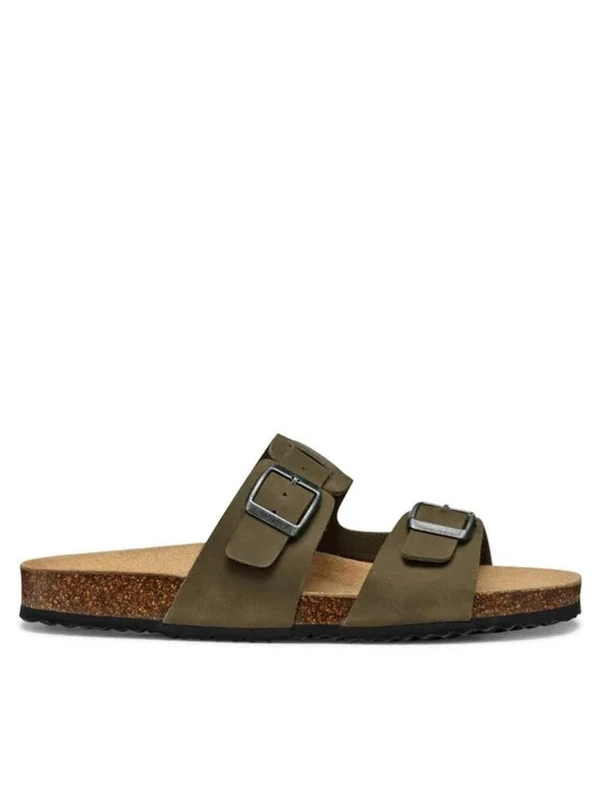 Geox Men's U SANDAL GHITA B Slide, Military, 11 UK