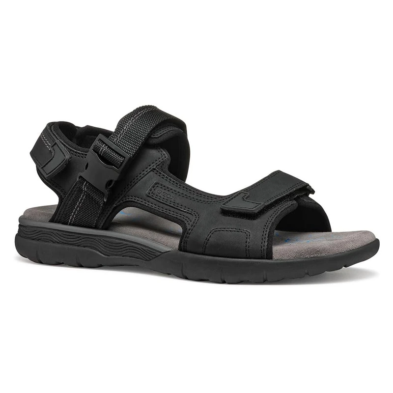 Geox Men's U SPHERICA EC5 B Sport Sandal, Black, 9 UK