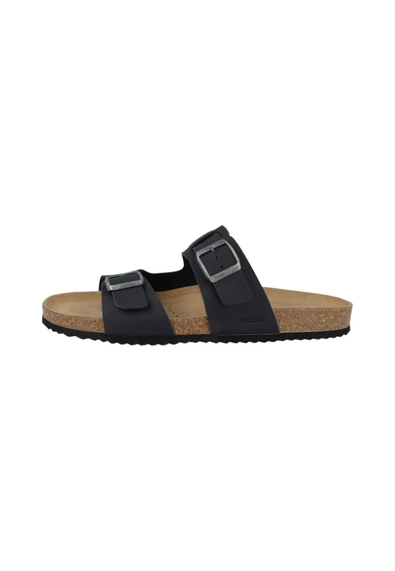 Geox Men's U SANDAL GHITA B Slide, Black, 10.5 UK