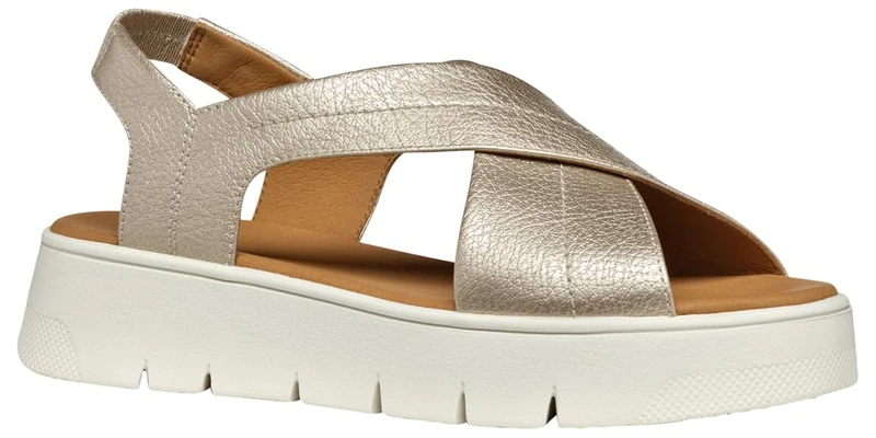 Geox Women's D DANDRA 40 A Sandal, Lt Gold, 5 UK