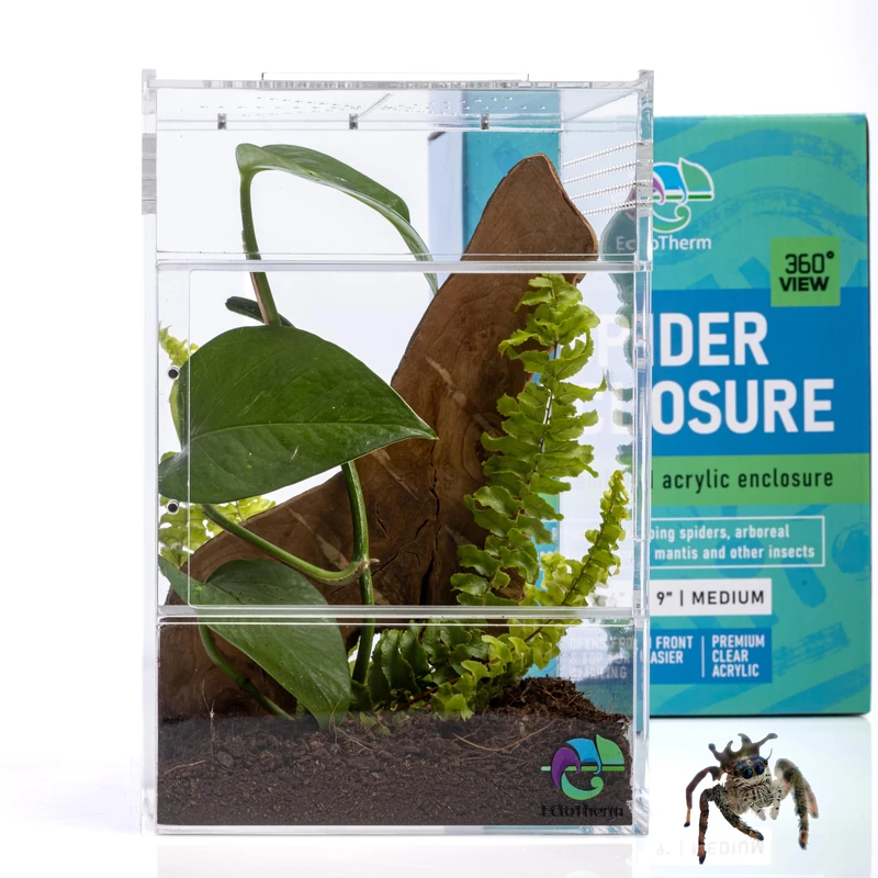 Spider Habitat Kit - Jumping Spider Enclosure & Terrarium, Snail Habitat, Bug & Insect Terrarium, Tarantula Enclosure