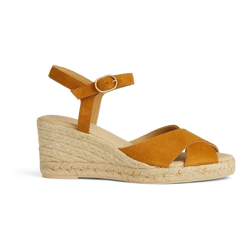 Geox D GELSA Low C, Women’s Wedge Sandal, Dk Yellow,