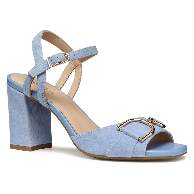 Geox Women's D NEW ERAKLIA 80 A Heeled Sandal, Lt Blue, 7 UK