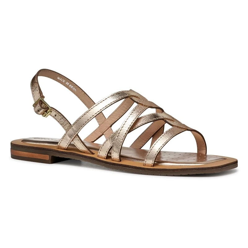 Geox Women's D Sozy QC A Slide Sandal, Lt Gold, 5 UK