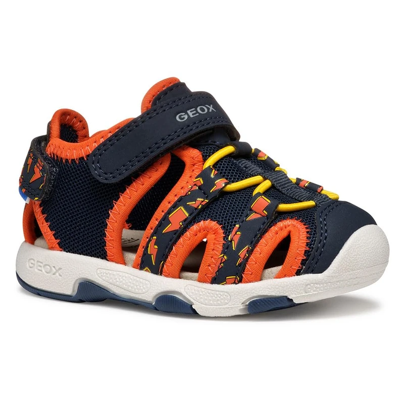 Geox B SANDAL MULTY BOY B, Boys’ Sandal, Navy/Orange,