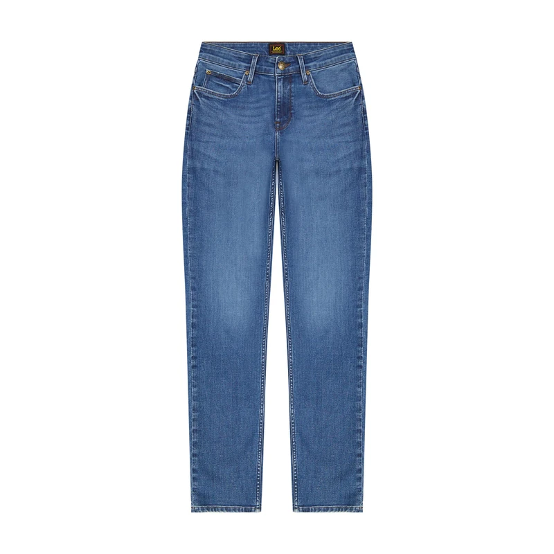 Lee Women's Marion Straight Jeans, Hyper Mid, 32W x 31L