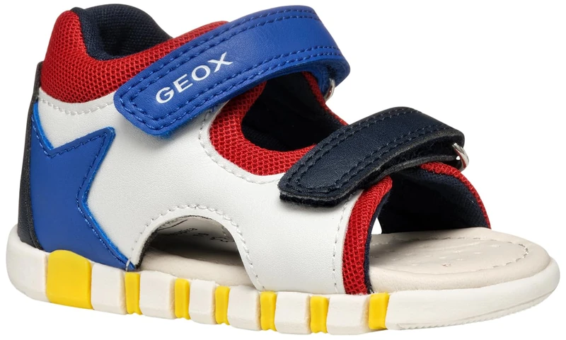 Geox Baby B Sandal IUPIDOO BOY, White/Royal, 6 UK Child