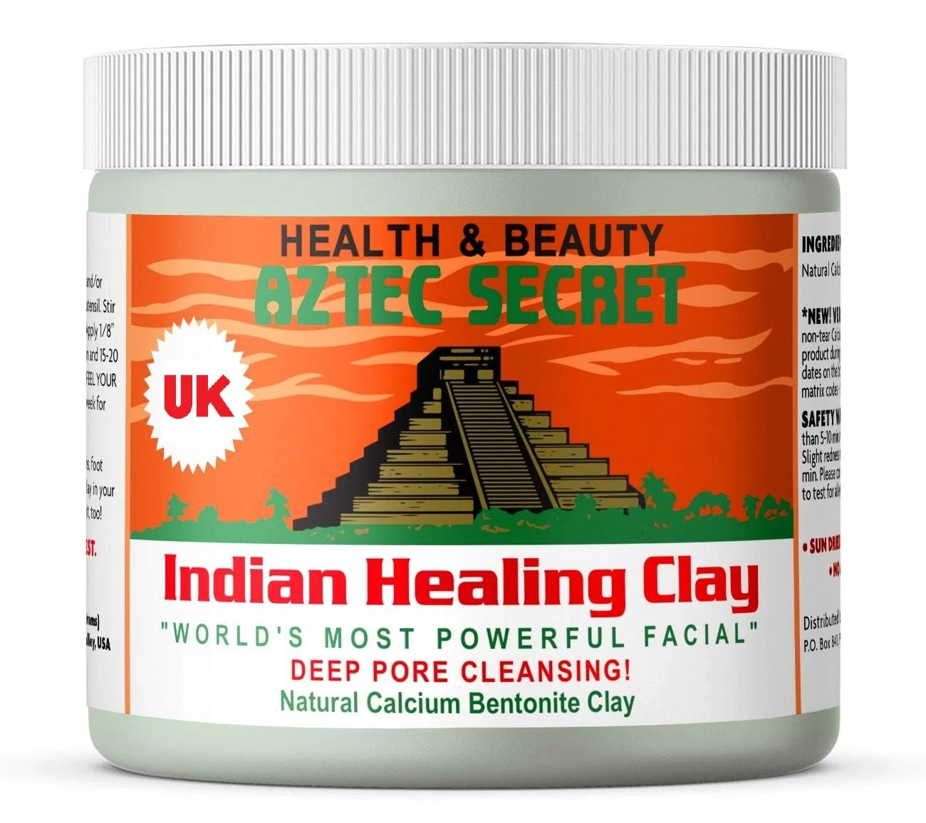 Aztec Secret Indian Healing Clay Mask 454g – Official UK Release – Natural Bentonite Detox Face Treatment, Deep Pore Cleansing, Acne-Prone & Oily Skin, Reduces Blackheads, Minimises Pores, Spa Facial