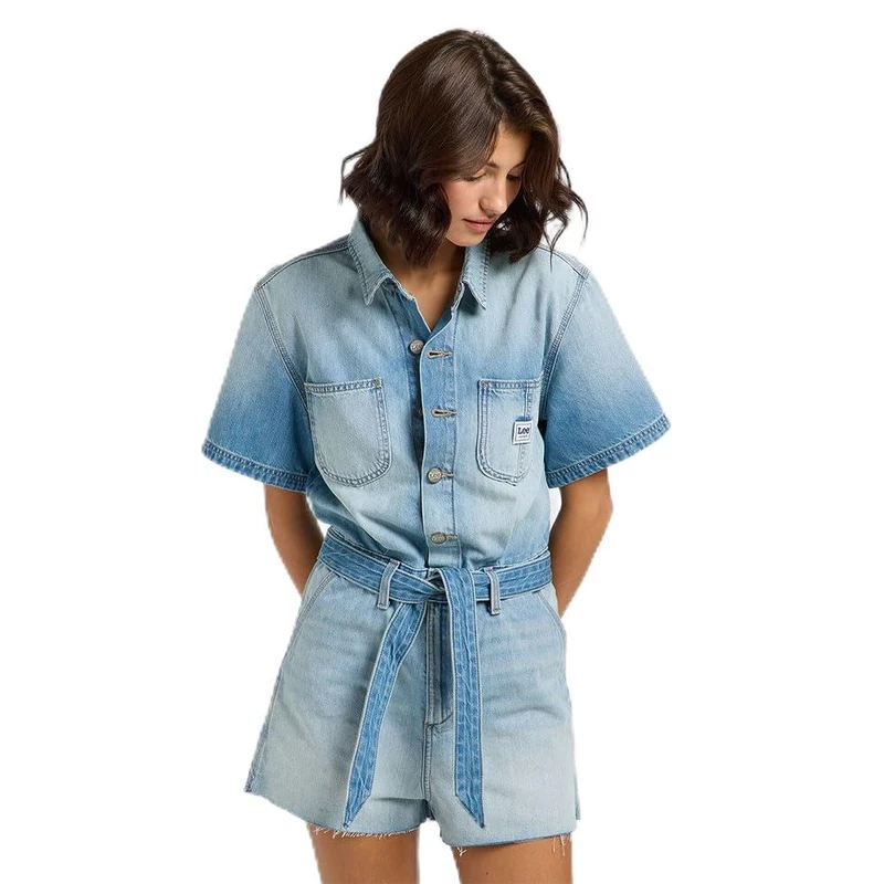 Lee Women's Chore Shortall Jumpsuit, Cloudy Days, XS - Image 1