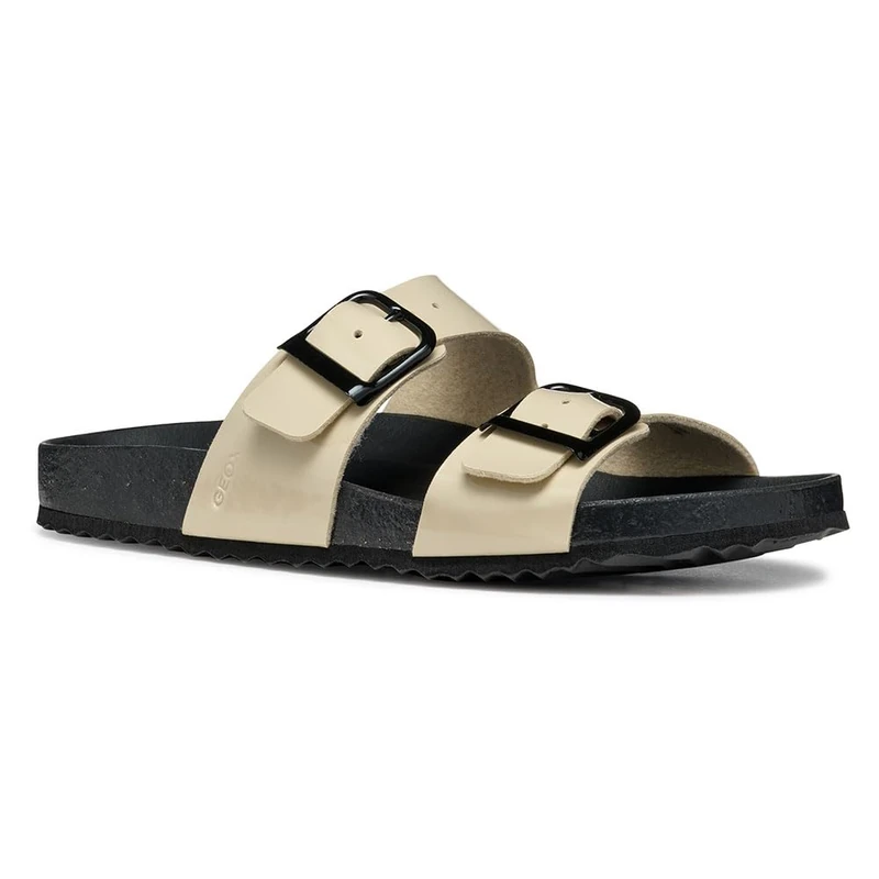 Geox Women's D BRIONIA R M Flat Sandal, Lt Taupe, 4 UK