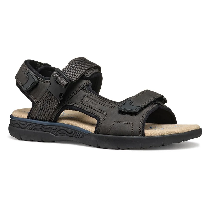 Geox Men's U SPHERICA EC5 B Sport Sandal, Dk Coffee, 9 UK