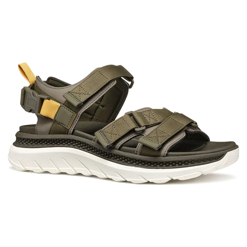 Geox Men's U SPHERICA ACTIF X S Sport Sandal, Dove Grey/Military, 7 UK