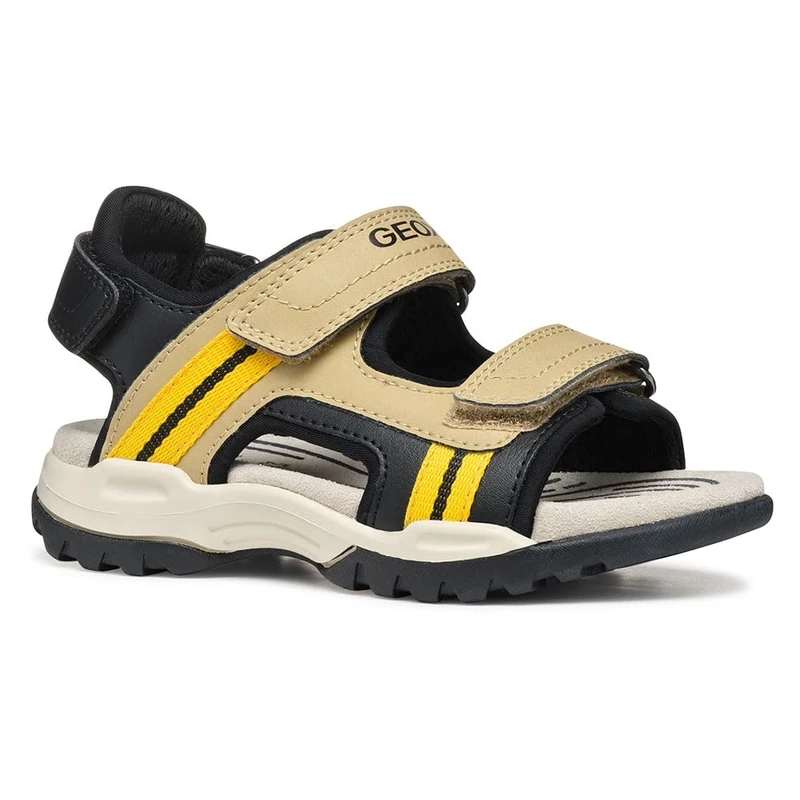 Geox J BOREALIS BOY A, Boys’ Sandal, Beige/Yellow,