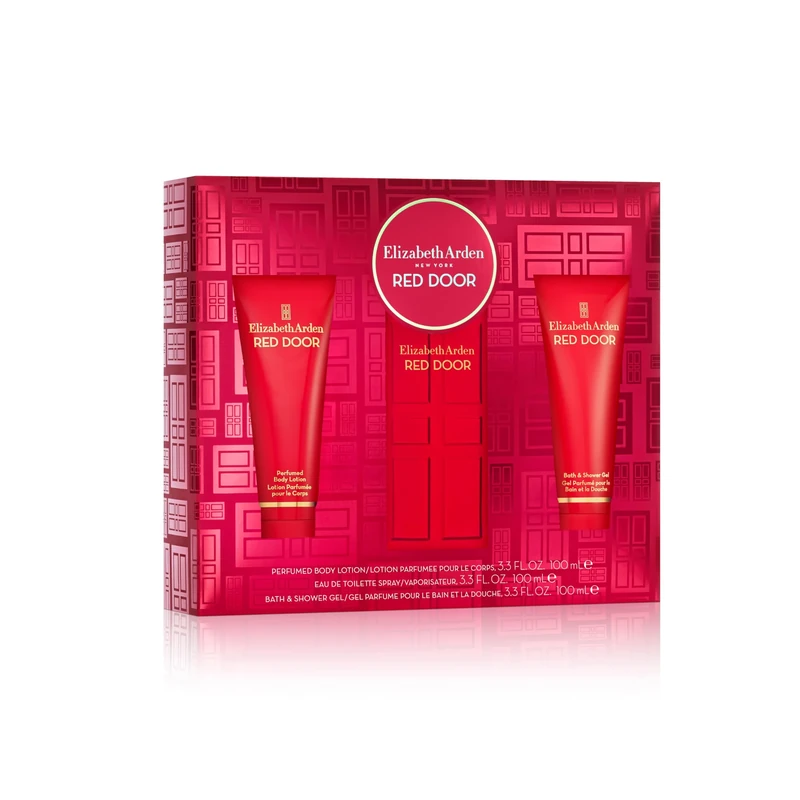 Elizabeth Arden RED DOOR Eau de Toilette 100ml 3-piece Gift Set, floral woody perfume, luxury fragrance gifting for women