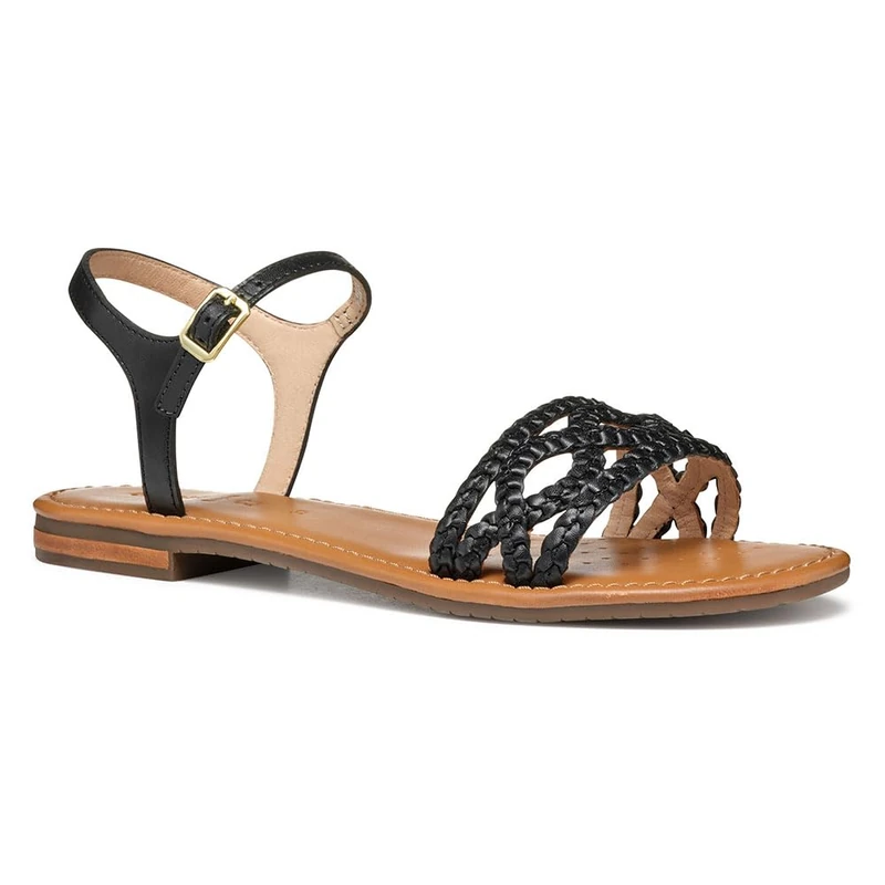 Geox Women's D Sozy S A Slide Sandal, Black, 5 UK