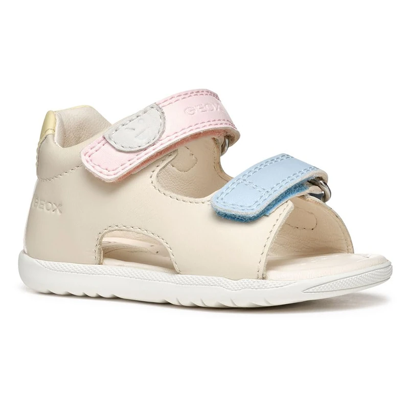 Geox B SANDAL MACCHIA GIR, Baby - Mädchen Sandal, Lt Ivory/Lt Yellow,