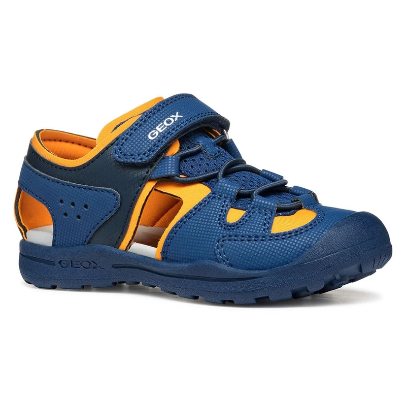 Geox J VANIETT BOY A, Boys’ Sandal, Navy/Orange,