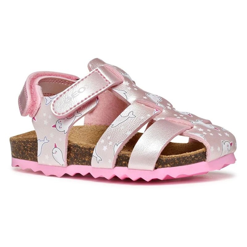 Geox B SANDAL CHALKI GIRL, Girls’ Sandal, Light Pink,