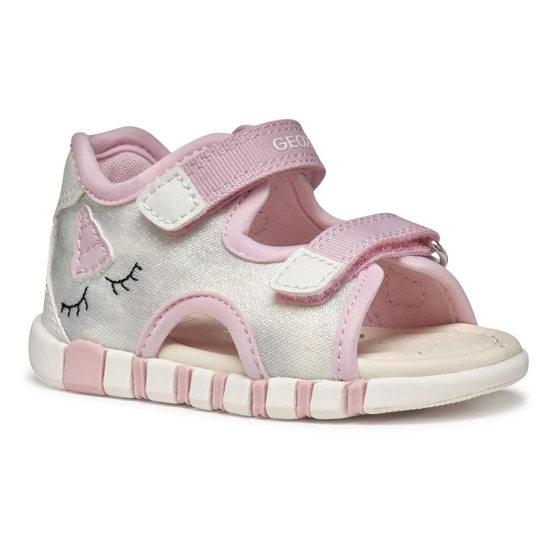 Geox Baby Girls B Sandal IUPIDOO Gir, Silver/Pink, 2.5 UK Child - Image 1