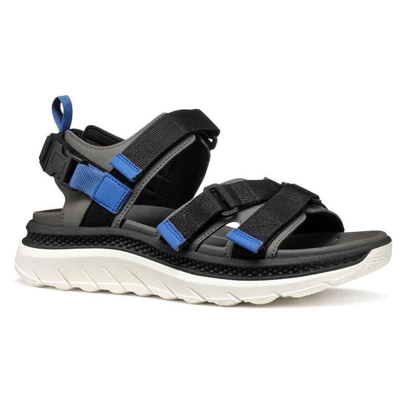 Geox Men's U SPHERICA ACTIF X S Sport Sandal, Graphite/Black, 11 UK