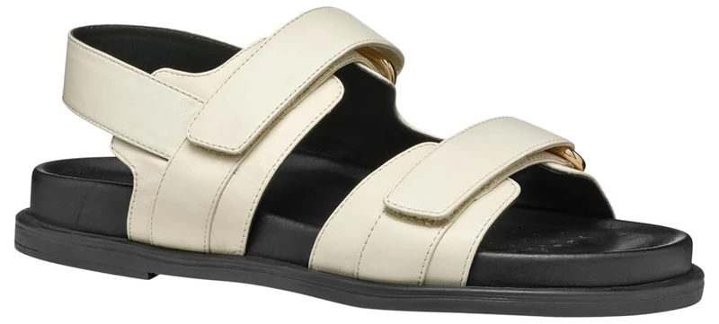 Geox Women's D ADELASH C Slide Sandal, Papyrus, 6 UK